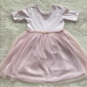 Hanna Andersson pink soft tulle dress with stars